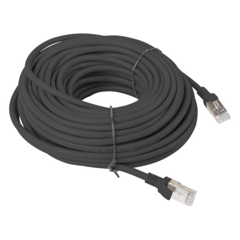 CABLE RED LANBERG LATIGUILLO CAT6 UTP 20M NEGRO FLUKE PASSED