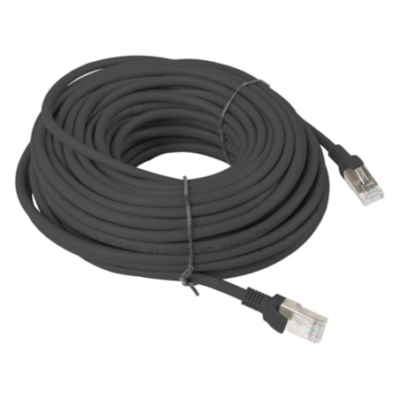 CABLE RED LANBERG LATIGUILLO CAT6 UTP 20M NEGRO FLUKE PASSED