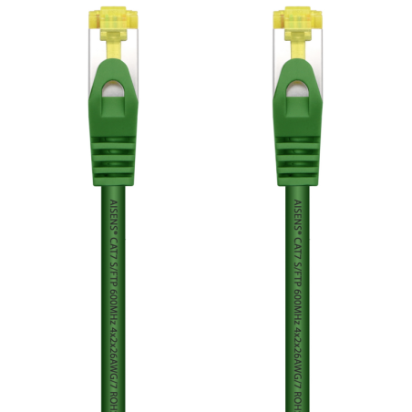 CABLE RED AISENS LATIGUILLO RJ45 LSZH CAT7 SFTP PIMF 20M VERDE