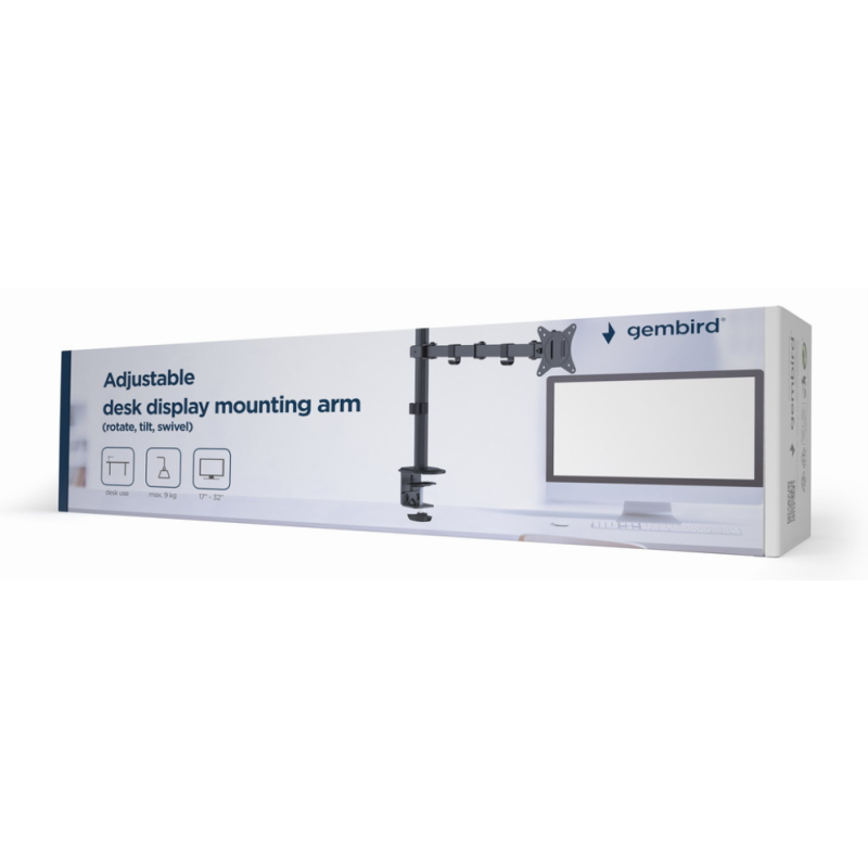 ADJUSTABLE DESK DISPLAY MOUNTING ARM ROTATE TILT SWIVEL 17 32 UP TO 9 KG