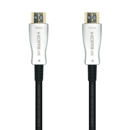 CABLE HDMI AISENS V20 OPTICO ACTIVO AOC 4K60HZ M M 15M NEGRO