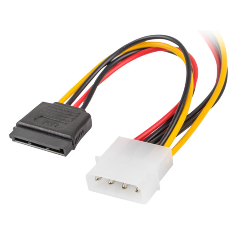 CABLE LANBERG ALIMENTACION MOLEX MACHO A 2X SATA HEMBRA 15 CM