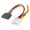 CABLE LANBERG ALIMENTACION MOLEX MACHO A 2X SATA HEMBRA 15 CM