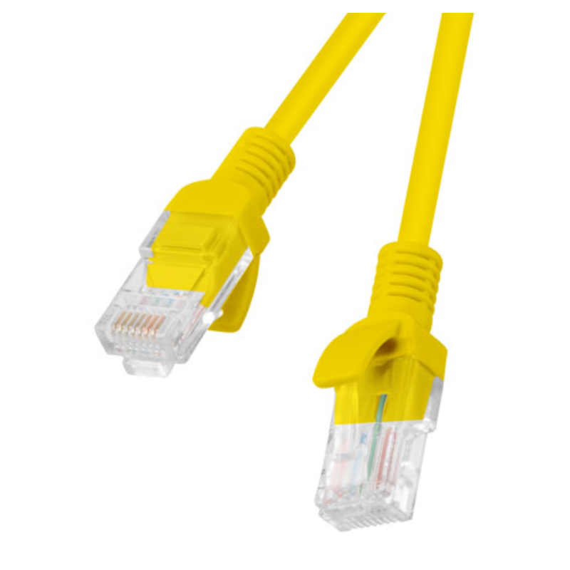 CABLE RED LANBERG LATIGUILLO CAT6 UTP 15M AMARILLO FLUKE PASSED
