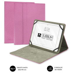FUNDA TABLET SUBBLIM CLEVER STAND TABLET CASE 101 PINK