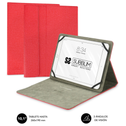 FUNDA TABLET SUBBLIM CLEVER STAND TABLET CASE 101 RED