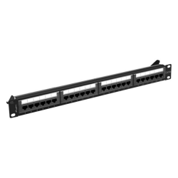 PATCH PANEL LANBERG 24 PUERTOS 1U 19 CAT6A UTP NEGRO
