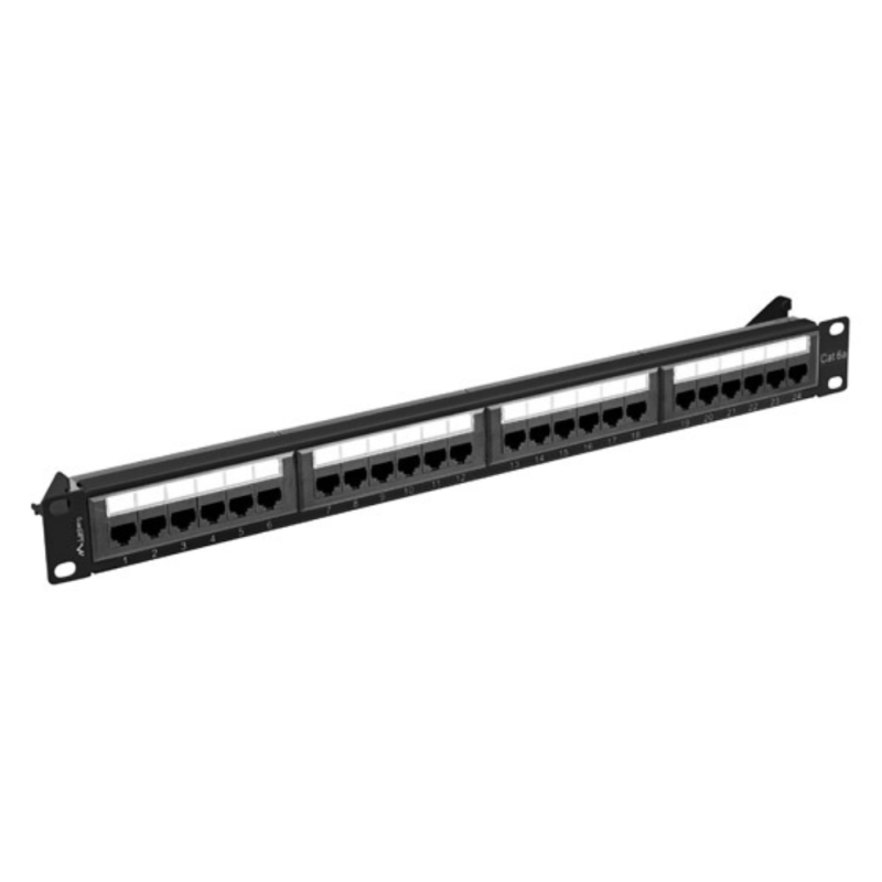 PATCH PANEL LANBERG 24 PUERTOS 1U 19 CAT6A UTP NEGRO
