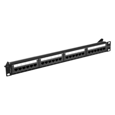 PATCH PANEL LANBERG 24 PUERTOS 1U 19 CAT6A UTP NEGRO