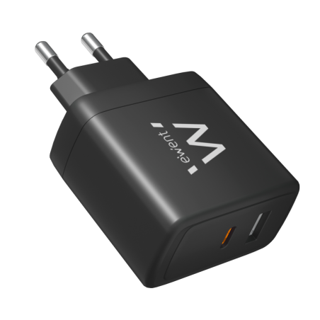 CARGADOR MOVIL RAPIDO EWENT 2PUERTOS USB C A 65W