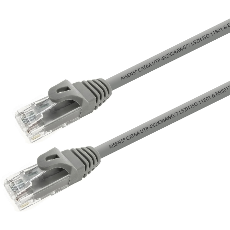 CABLE RED AISENS LATIGUILLO RJ45 LSZH CAT6A UTP AWG24 10M GRIS