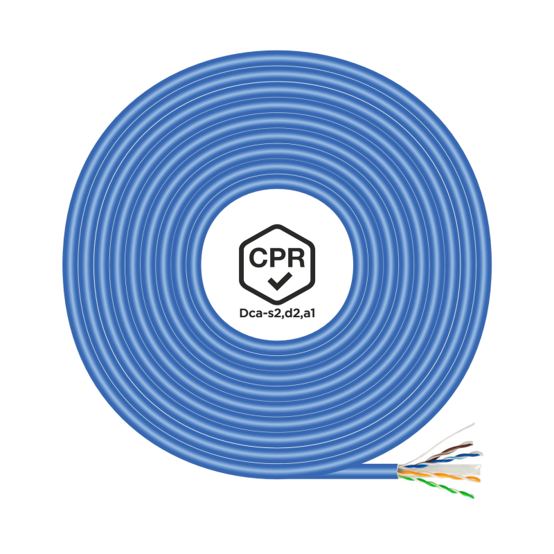 BOBINA CABLE RED AISENS RJ45 LSZH CPR Dca CAT6 UTP 100M AZUL