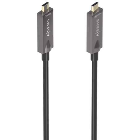 CABLE USB31 AISENS GEN2 10GBPS AOC 4K 3A 60W E MARK USB C M M 15M