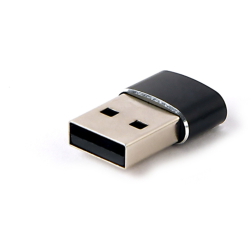 ADAPTADOR GEMBIRD USB AM A TIPO C HEMBRA NEGRO
