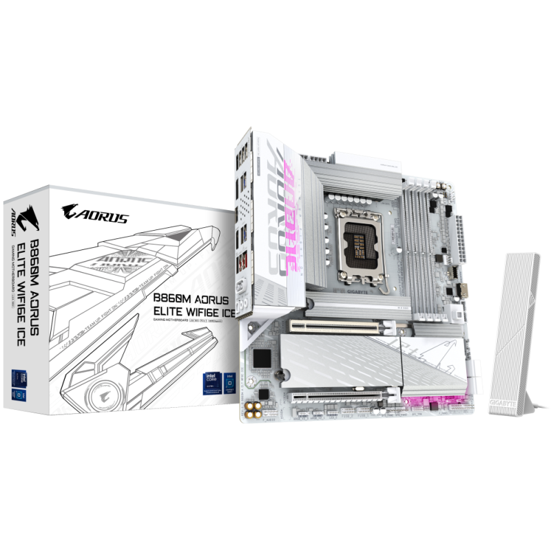 PLACA BASE GIGABYTE B860M A ELT WF6E ICE 10