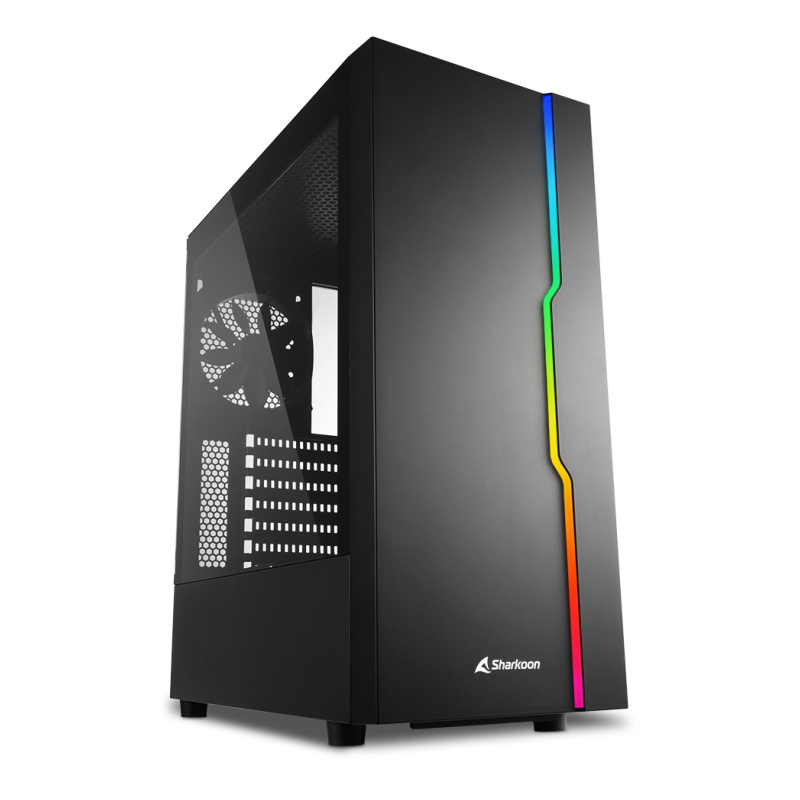 CAJA SHARKOON RGB SLIDER ATX 2XUSB30 2XUSB20 SIN FUENTE NEGRO