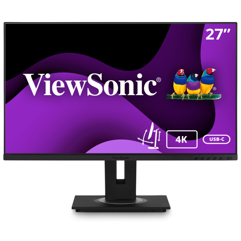 MONITOR VIEWSONIC 27 UHD IPS HDMI DP INOUT USB C RJ45 USB MULTI ERGO PIVOT
