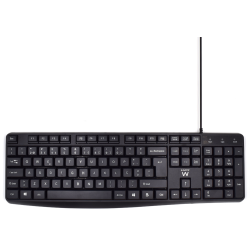 TECLADO EWENT QUERTY PORTUGUES ESCRITURA SILENCIOSA USB NEGRO