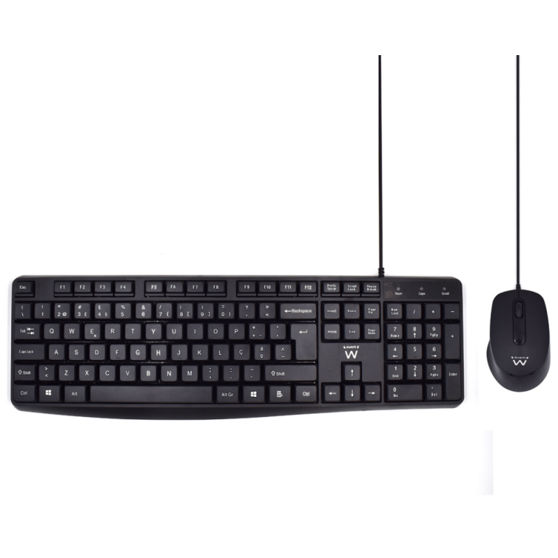 COMBO TECLADO RATON EWENT PORTUGUES ESCRITURA SILENCIOSA