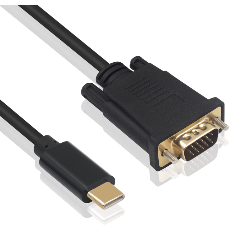 CABLE CONVERTIDOR EWENT USB C A VGA MACHO 1080p 60Hz 18M