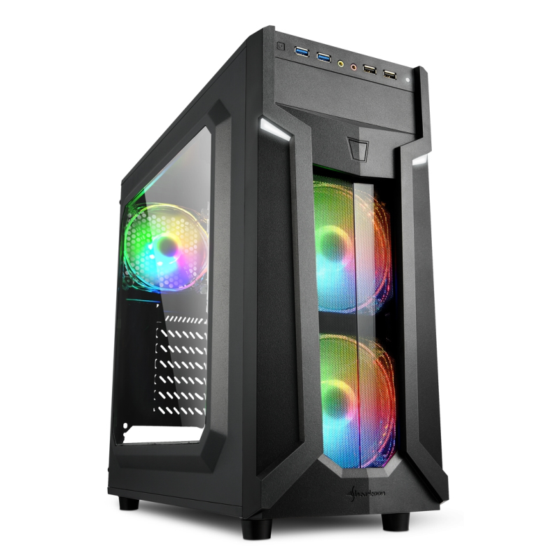 CAJA ATX SHARKOON VG6 W RGB 2XUSB30 SIN FUENTE