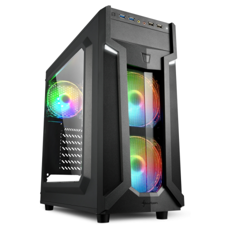CAJA ATX SHARKOON VG6 W RGB 2XUSB30 SIN FUENTE