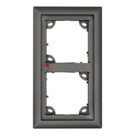 DOUBLE ON WALL HOUSING DARK GREY