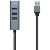 HUB AISENS USB 30 ALUMINIO TIPO A M 4XTIPO A H GRIS 10CM