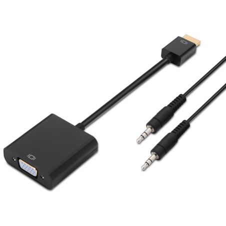 CONVERSOR AISENS HDMI A M SVGA HJACK 35 H NEGRO 10CM10M