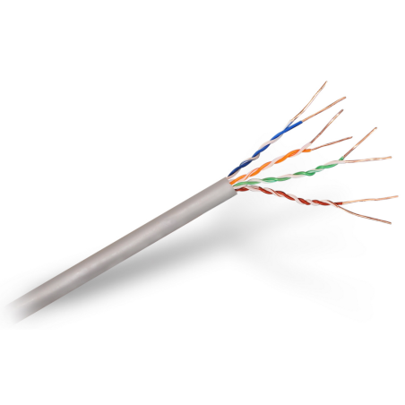 BOBINA CABLE RED AISENS RJ45 CAT5E UTP RIGIDO AWG24 GRIS 305M