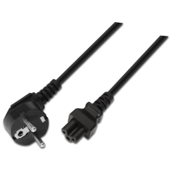 CABLE AISENS ALIMENTACION TREBOL CEE7 ACODADO M C5 H 15M