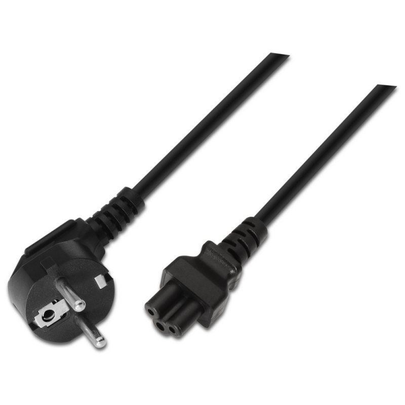 CABLE AISENS ALIMENTACION TREBOL CEE7 ACODADO M C5 H 15M