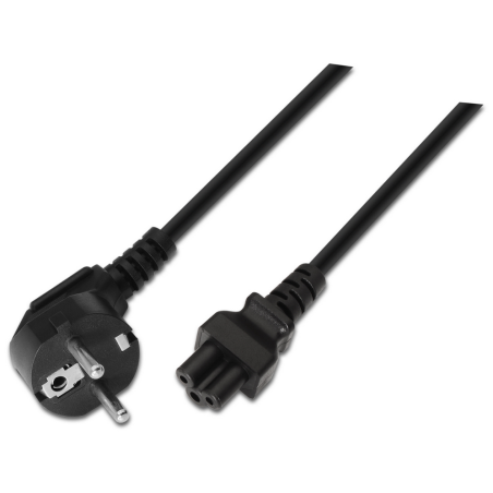 CABLE AISENS ALIMENTACION TREBOL CEE7 ACODADO M C5 H 15M