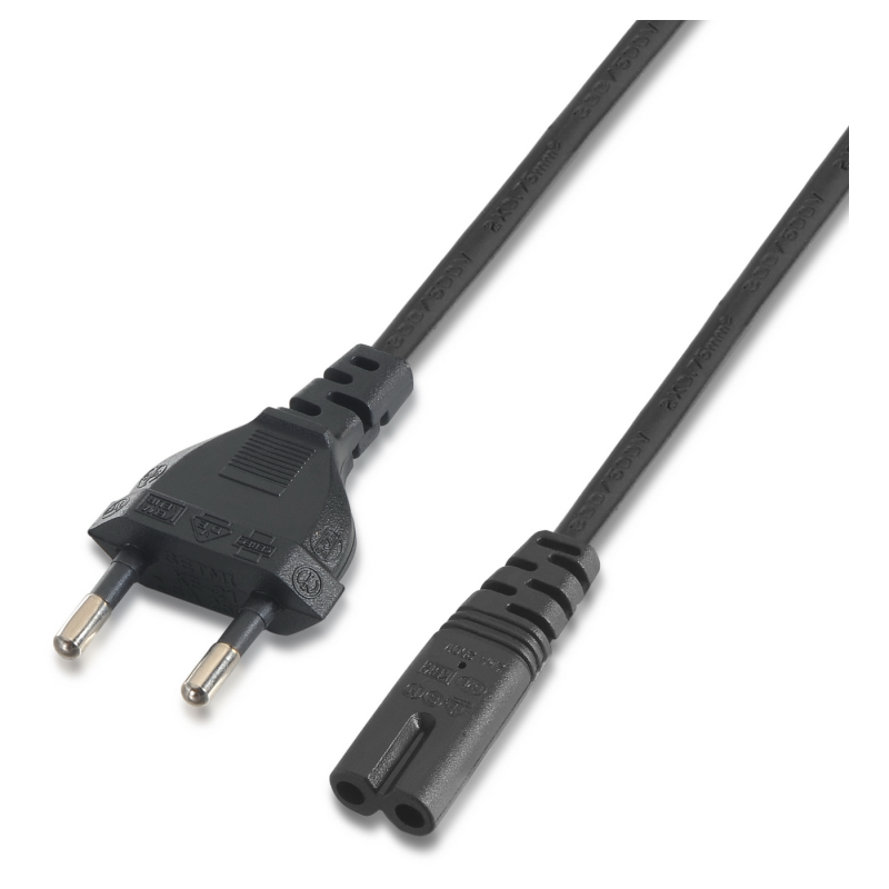 CABLE ALIMENTACION AISENS FORMA 8 CEE7 16 M C7 H NEGRO 15M
