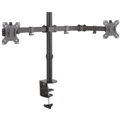 SOPORTE AISENS MESA GIRA INCLI 2 MONITOR 8KG 3 PIVOTES 2 BRAZOS 13 32 NEGRO