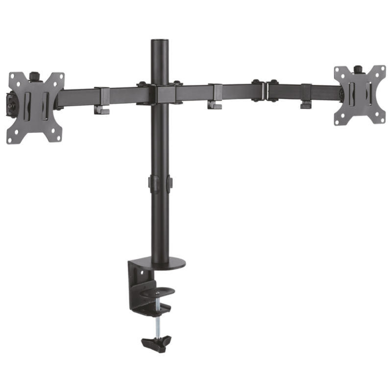 SOPORTE AISENS MESA GIRA INCLI 2 MONITOR 8KG 3 PIVOTES 2 BRAZOS 13 32 NEGRO
