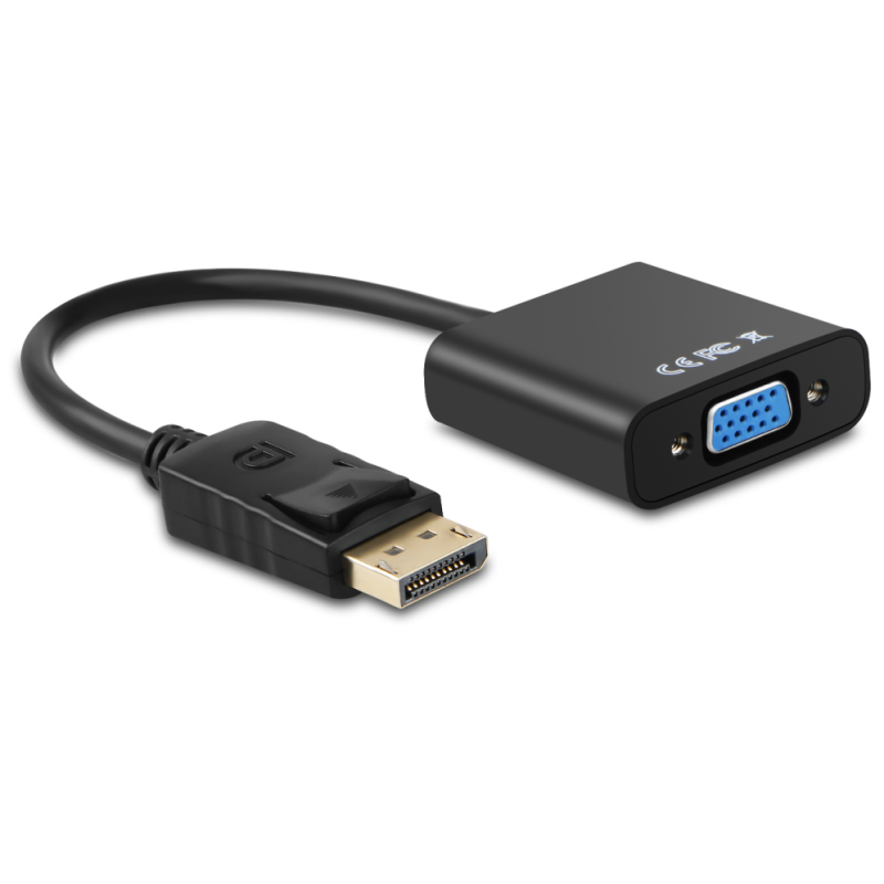 CONVERSOR AISENS DISPLAYPORT A SVGA DP M SVGA H NEGRO 15CM