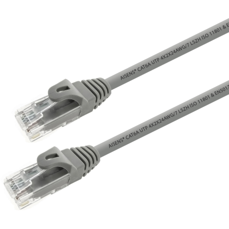 CABLE RED AISENS LATIGUILLO RJ45 LSZH CAT6A UTP AWG24 05M GRIS