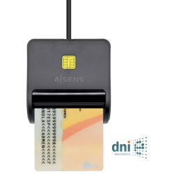 LECTOR DE TARJETA AISENS INTELIGENTE DNI NEGRO