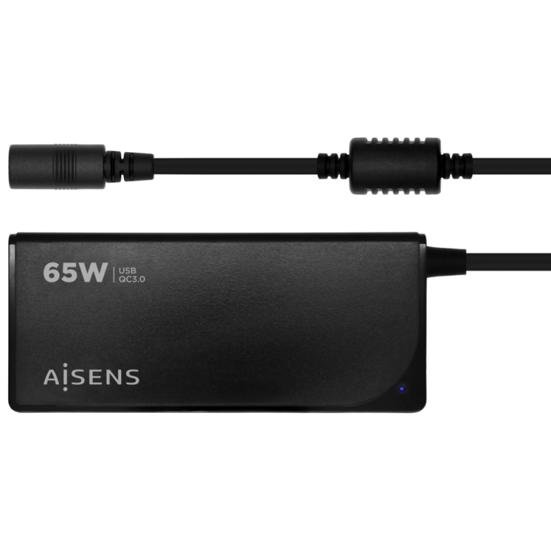 CARGADOR PORTATIL AISENS 65W AUTOMATICO 9 CONECTORES USB A QC30 NEGRO