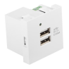 ROSETA PARED LANBERG 230V 2 X USB 5V 21A BLANCO