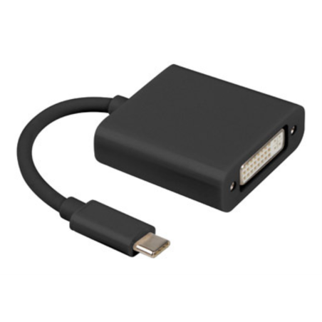 ADAPTADOR USB LANBERG USB C M 31 A DVI I H 245 DUAL LINK 15CM NEGRO