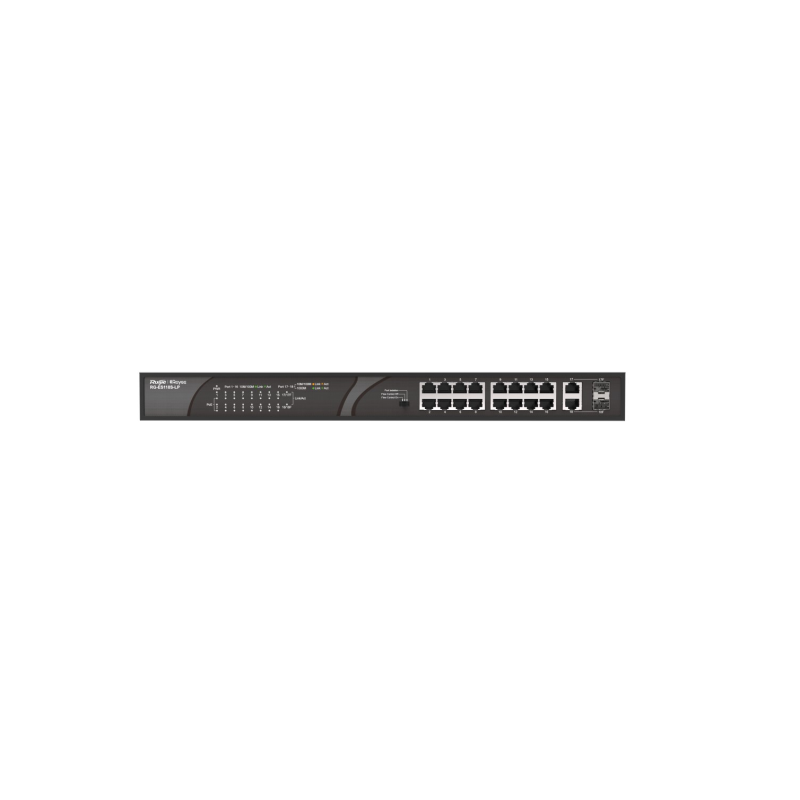 SWITCH RUIJIE REYEE RG ES118S LP 10 100 16p GIGALAN 2p POE