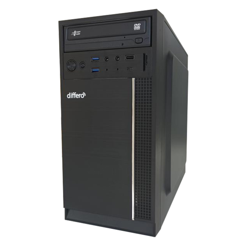 PC DIFFERO V15 I5 12400 8GB SSD 500 NVME DVD HPA3 USB C TRASERO
