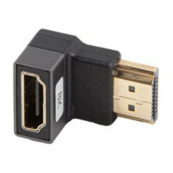 ADAPTADOR 8K LANBERG HDMIM A HDMIH ANGULO ABAJO ALUMINIO PLATA