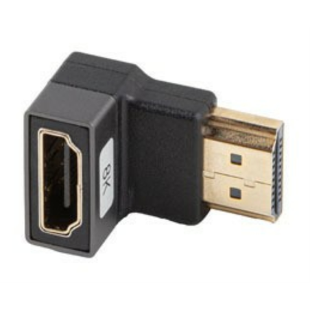 ADAPTADOR 8K LANBERG HDMIM A HDMIH ANGULO ABAJO ALUMINIO PLATA