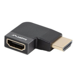 ADAPTADOR 8K LANBERG HDMIM A HDMIH ANGULO DERECHA ALUMINIO PLATA