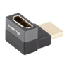 ADAPTADOR 8K LANBERG HDMIM A HDMIH ANGULO ARRIBA ALUMINIO PLATA