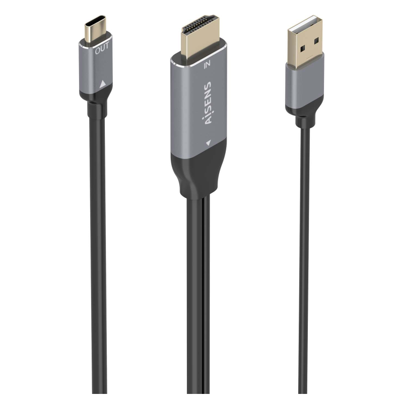 CABLE CONVERSOR AISENS HDMI V20 A USB C 4K60HZ 18M NEGRO