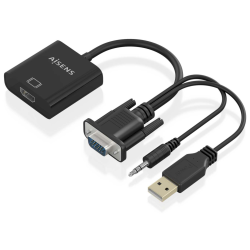 CABLE CONVERSOR AISENS SVGA MJACK 35 MUSB A M A HDMI A H 20CM